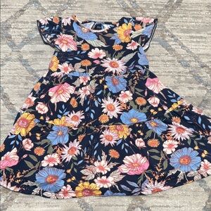 btween Navy Floral Kids Dress